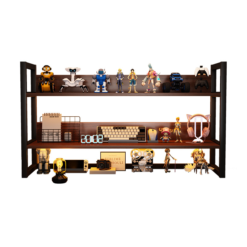 Estante de estantería de escritorio multi-capa pequeña instalación simple estante de almacenamiento doméstico dormitorio gabinete estante de escritorio del estudiante