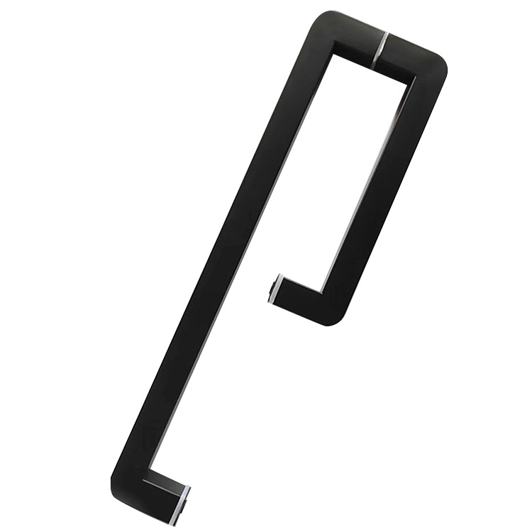 Cross-border direct supply of matte black stainless steel shower room door handles rounded corner door handles shower room handles cabinet doors 5