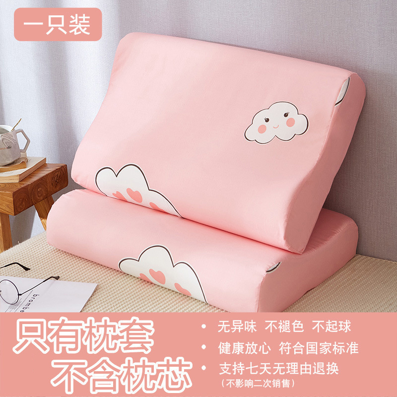 水洗棉乳胶枕套记忆枕头套单人一只成人儿童一对装拍|undefined