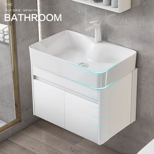 New Arc Space Aluminum Bathroom Cabinet Small Apartment Washbasin Cabinet Combination Bathroom Integrated Washstand Wash Basin