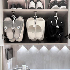 P616兒童鞋架收納省空間兒童鞋子鞋架掛鈎抽拉杆抽拉式鞋櫃軌道可