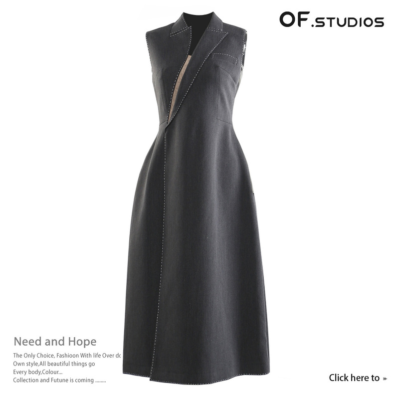 26 New Stylish and Handsome Ol Mid-Length Sleeveless Blazer Dress for Women 1811