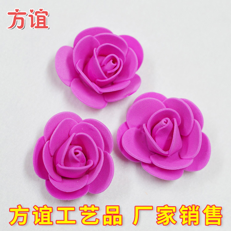 Día de San Valentín ramo de embalaje material DIY PE simulación rosa al por mayor 3,5 CMPE espuma flor rosa