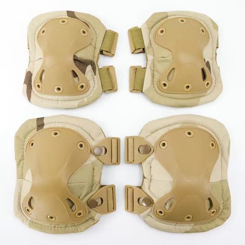 Field Outdoor Knee Elbow Tactical Gear Set for Men Military Fans - Ground Crawling Training Equipment Cycling Protection Four-Piece Set