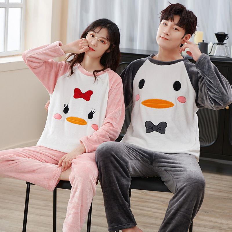 Couple Pajamas in Cartoon Design