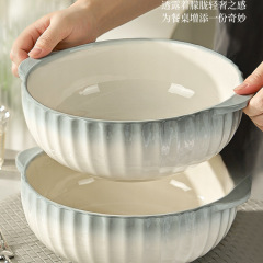 陶瓷双耳汤碗家用2025新款大号汤盆大碗酸菜鱼大盆碗感汤面碗