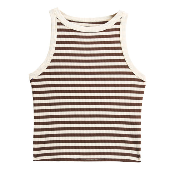 Black and White Striped Camisole Women's 2025 New Summer Slim-fit Slimming Outer Wear Sleeveless Inner Base Top