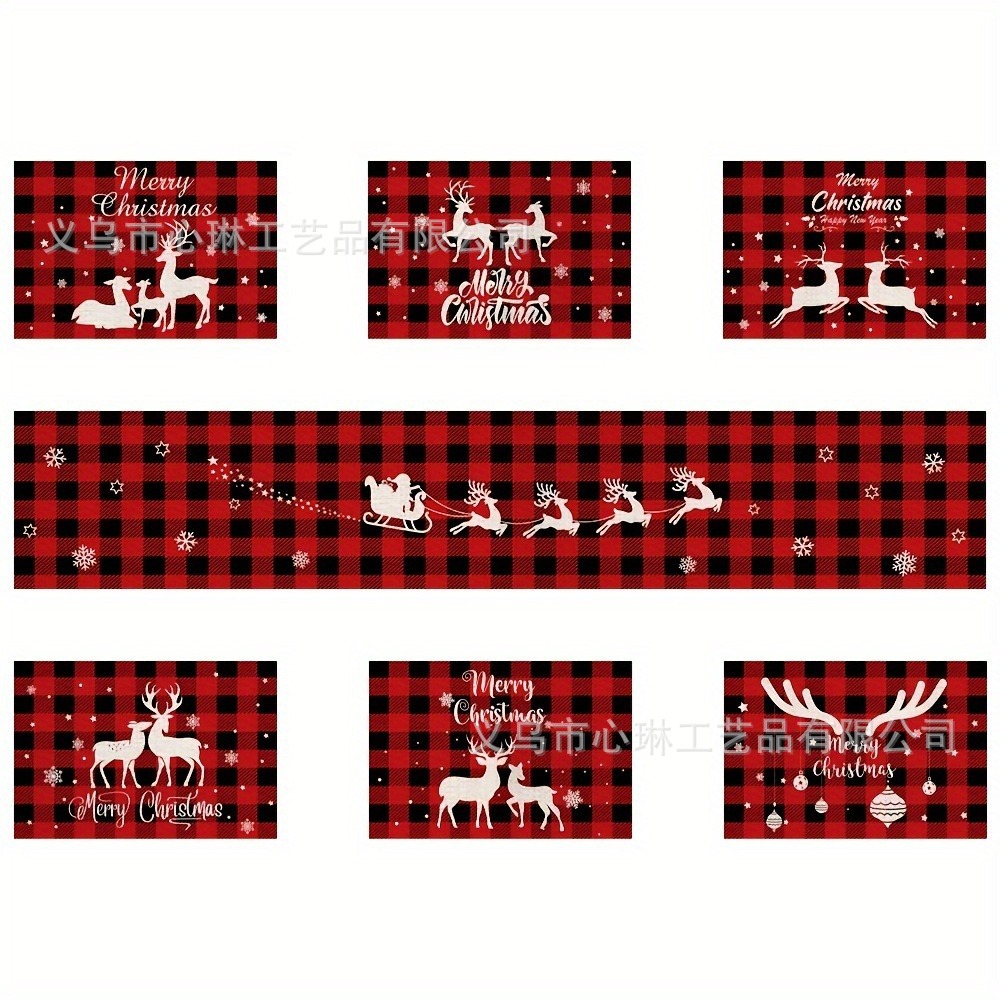 Nuevo conjunto de toallas de mesa transfronterizas de Navidad decoración de mesa Bandera de mesa Bandera de mesa Amazon 2026