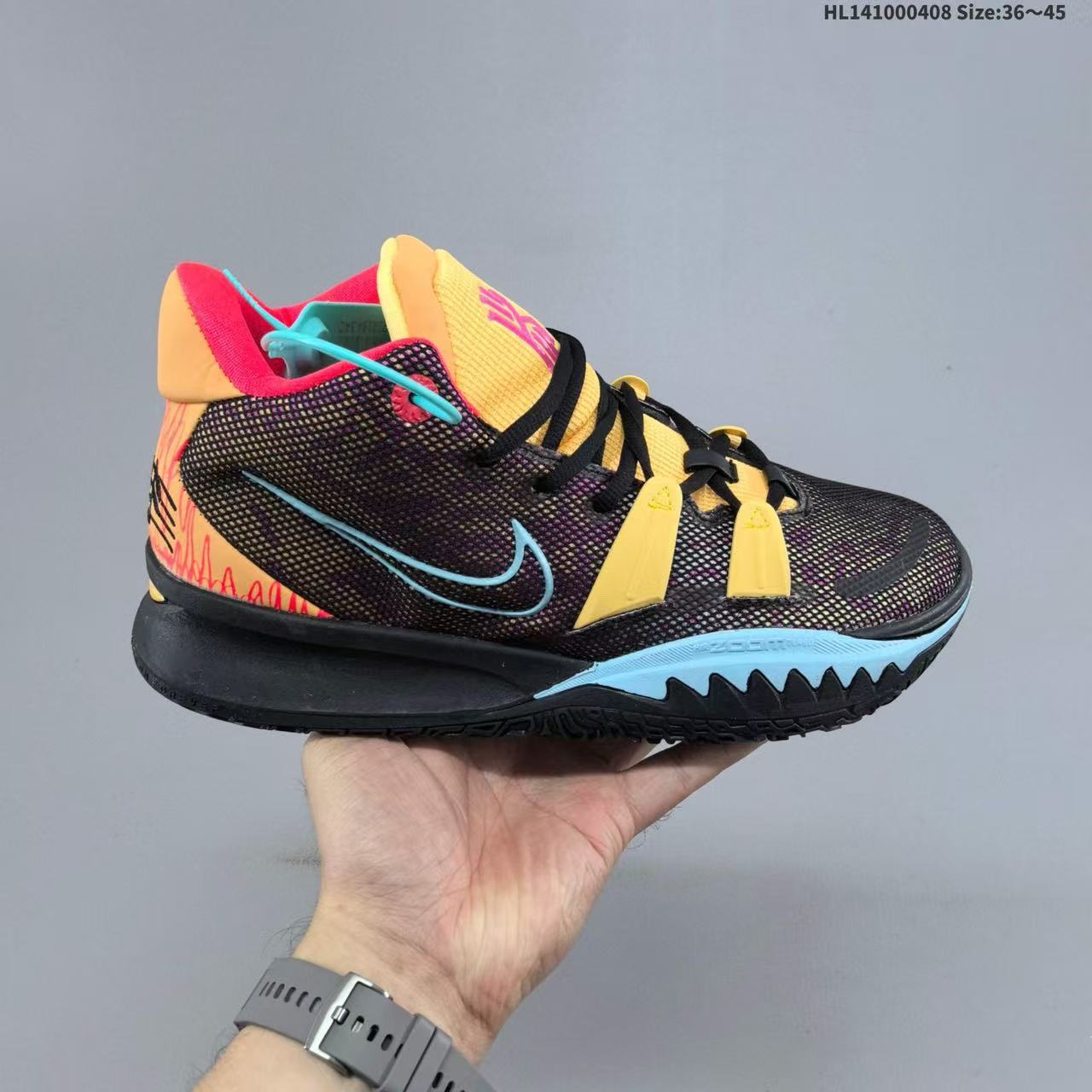 Zapatillas de Baloncesto de Caña Media Kyrie 7, Cuero y Caucho, Transpirables, para Deporte image 19