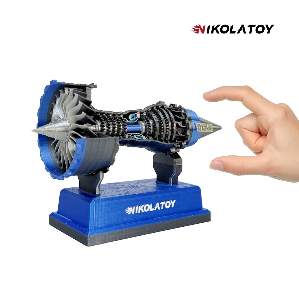NIKOLATOY Aviation Engine Mini Model Trent900 aircraft turbofan engine model can be started