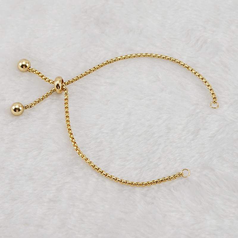 Bracelets Classification 304 Stainless Steel Chain Material Simple Style Geometric 304 Stainless Steel 18K Gold Plated Stainless Steel Bracelets In Bulk