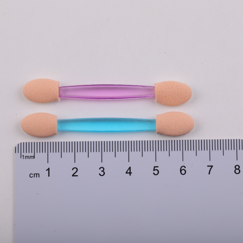 Box of 100 double-ended sponge eye shadow sticks 6.5cm disposable…