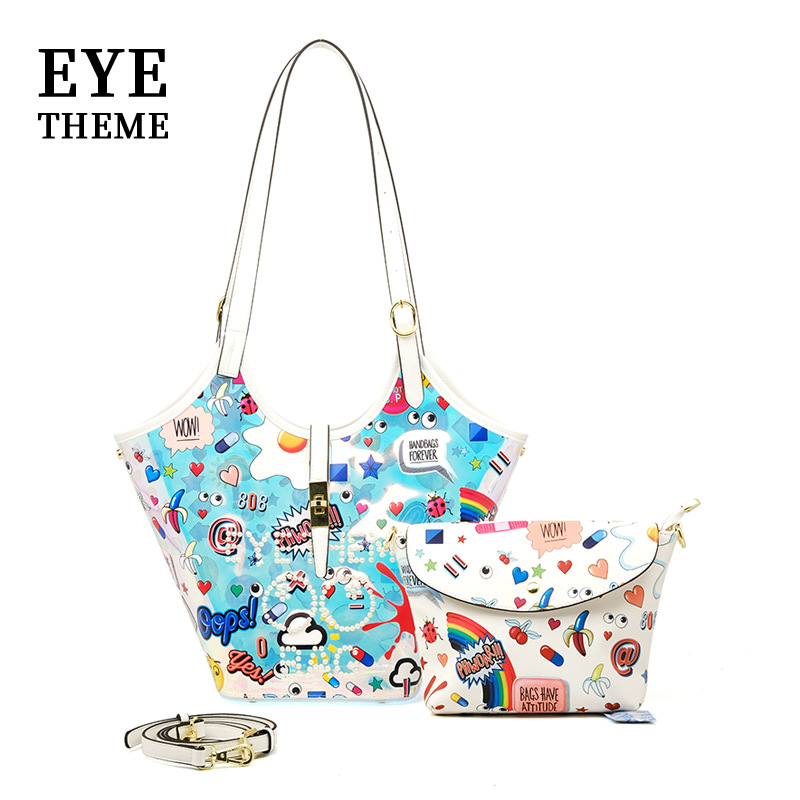 2025 mujer portátil jelly transparente un hombro impresión de material especial de la moda moda bolso 2831 #