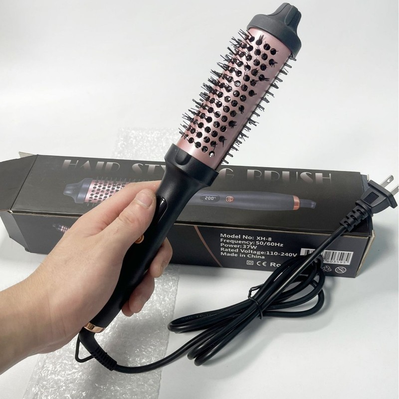 クロスボーダーアマゾンヘアカーリングコームストレートヘアコーム多機能ヘアアイロンは髪を傷つけませんふわふわコームハイヘッド電気コーム|undefined