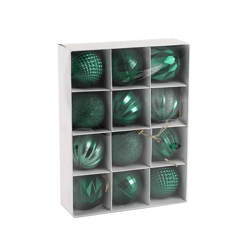 Bola de Navidad traje redondo barril caja cuadrada pintada 3cm4cm6cm decoración navideña bola colgante de Navidad bola decoración Navidad