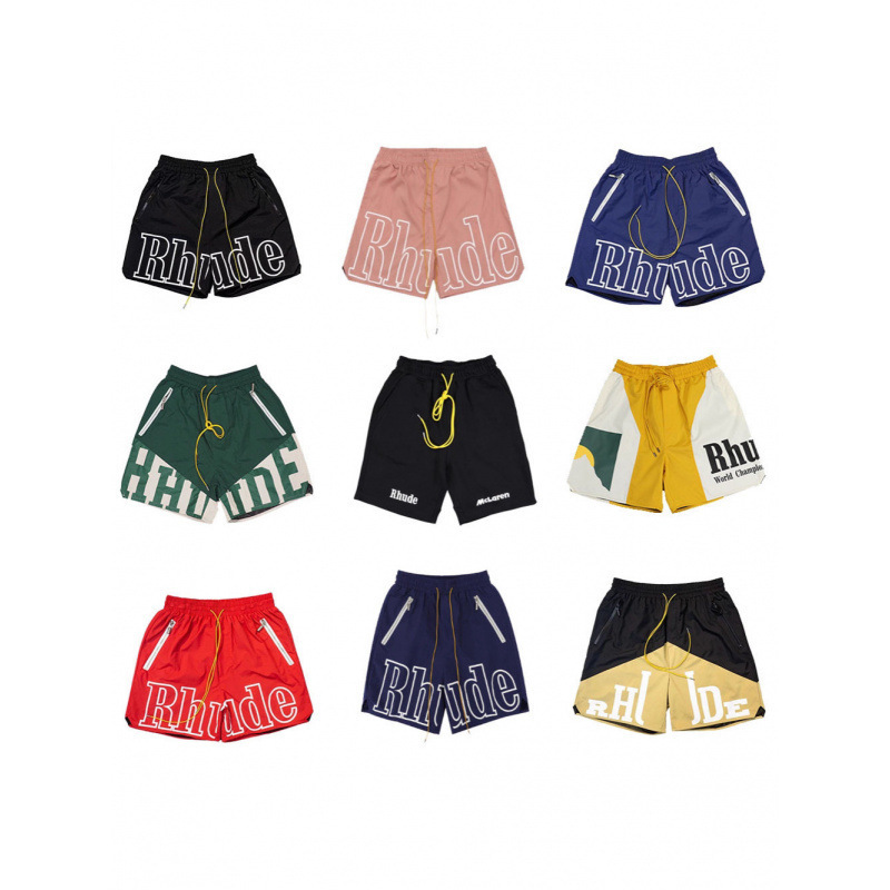 2026 Summer European and American Trendy Brand Rhude Letter-Printed Casual Shorts for Men and Women, Jogging Sports Shorts 2026 Summer European and American Trendy Brand Rhude Letter-Printed Casual Shorts for Men and Women, Jogging Sports Shorts