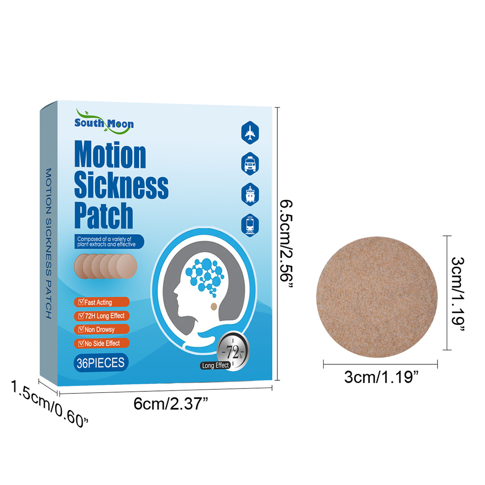 South Moon Motion Sickness Patch