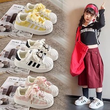 儿童小白鞋女童运动鞋2025春秋新款儿童软底男童贝壳头休闲板鞋