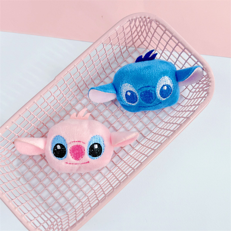 儿童毛绒发饰配件史迪仔粉色玩偶头饰包包配饰服装鞋袜半成品手工