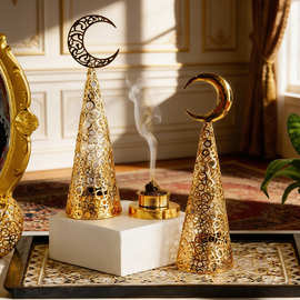 金属圣诞树香炉烛台两用圣诞节日蜡烛杯欧式装饰茶蜡小圆杯蜡烛托
