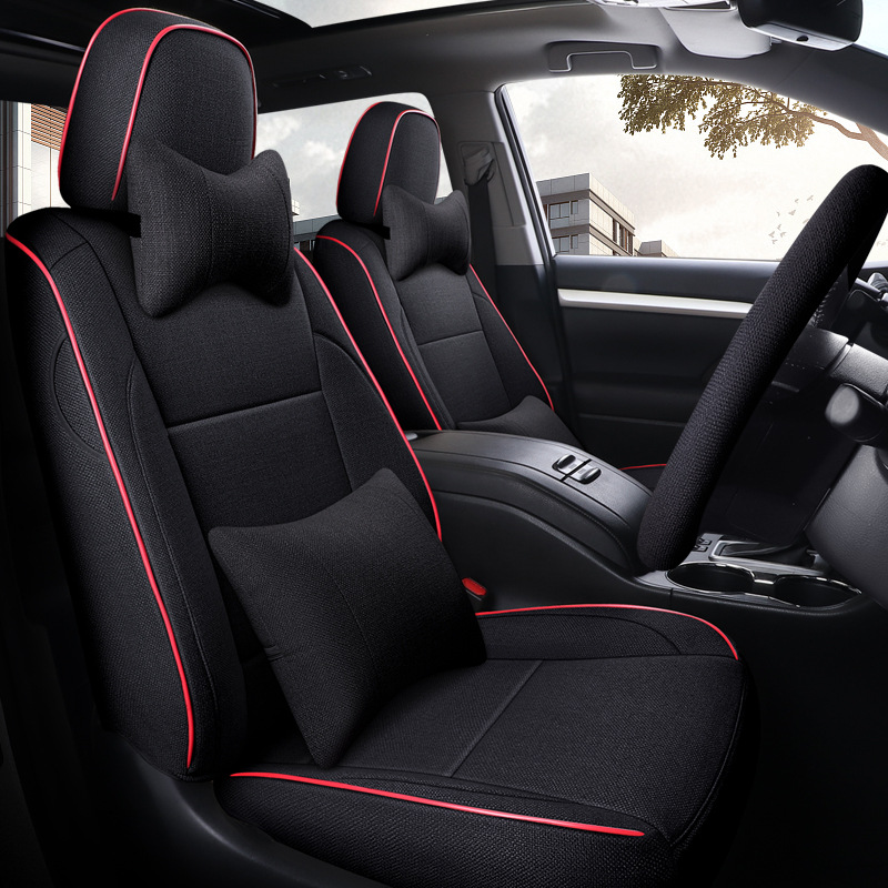 7-Seat Highlander | Highlander Modelə uyğun (Original) oturacaq örtükləri - spx-gentleman-black-five-seat-deluxe-edition-with-square-11