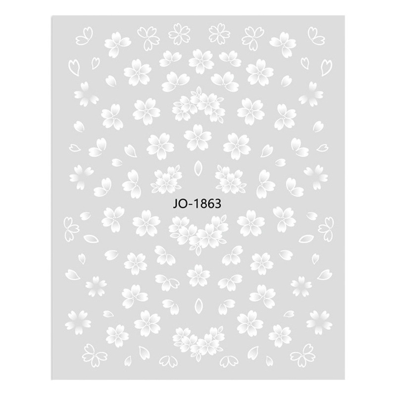 Celebridades en línea verano tridimensional Aurora hielo flor uñas pegatinas hielo transparente fresco hueco pequeño patrón desgaste lindo fototerapia pegatinas