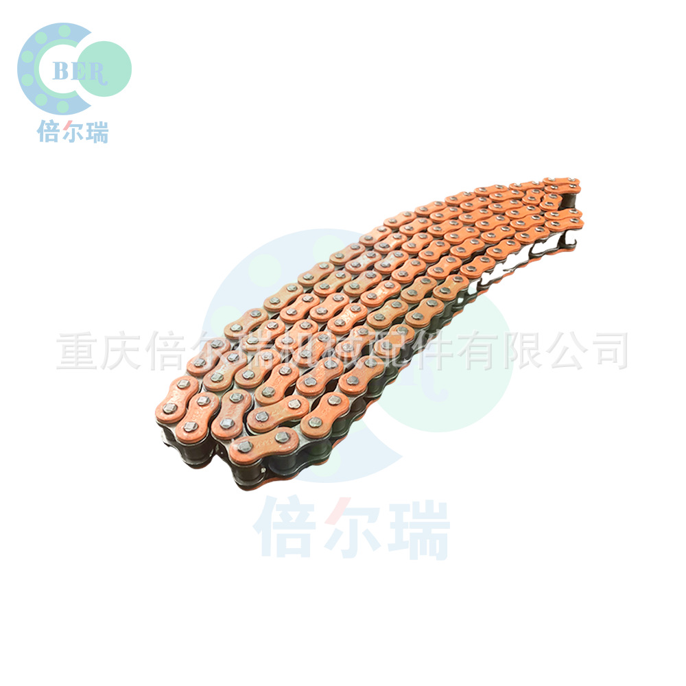 Transmisión de motocicletas modificadas con cadena naranja 428H 132L