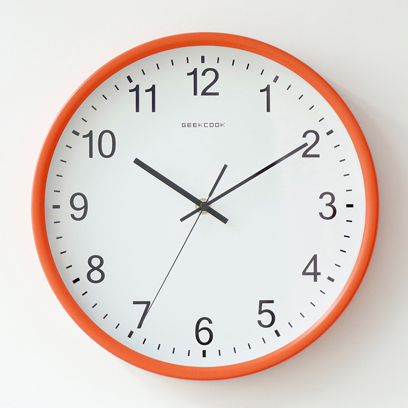 越境新商品知能感応音控led夜光掛け時計: 太陽シンプル創意家庭金属時計灯