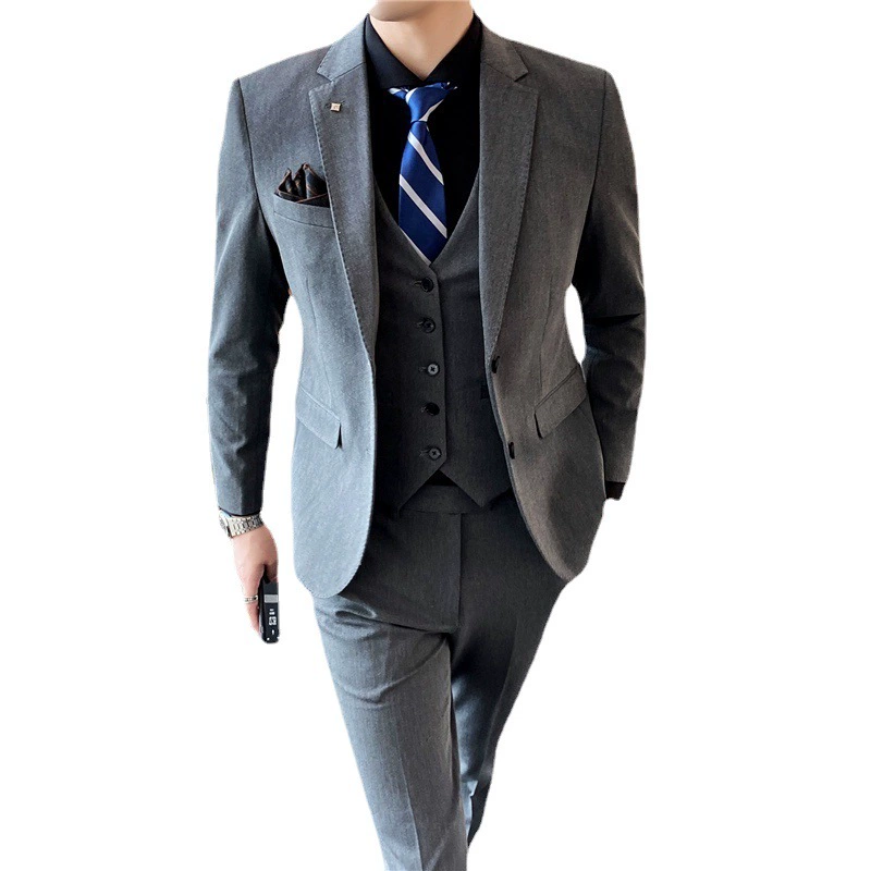 Men's set, classic suit jacket, 3 piece set, Korean style