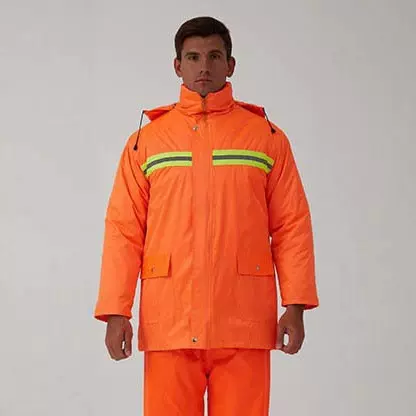 冬季环卫棉服园林绿化公路养护工人清洁工工作服加厚防寒服棉大衣