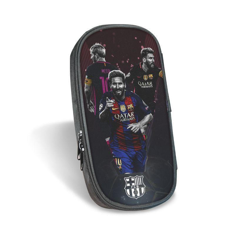 Estuche para lápices de lona Star Ronaldo para estudiantes de alto valor Estuche para papelería Messi Estuche para papelería multifuncional Estuche para lápices de gran capacidad