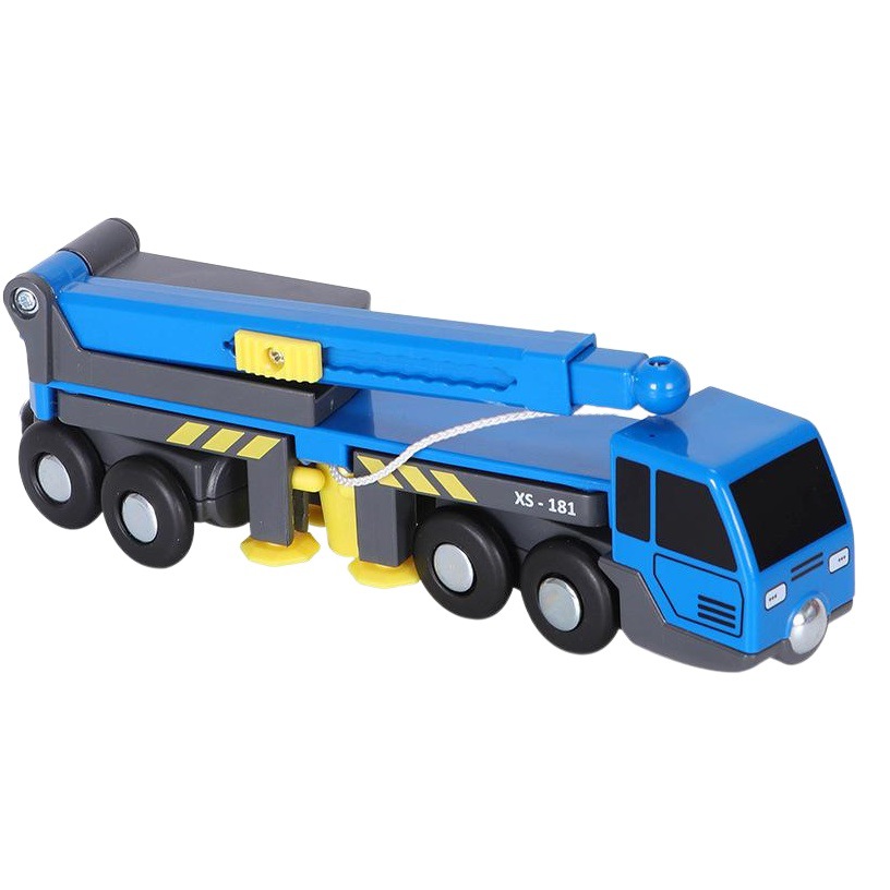 Plástico retráctil grúa de elevación inercia mano empuje ingeniería vehículo compatible con madera pista del tren Juguetes