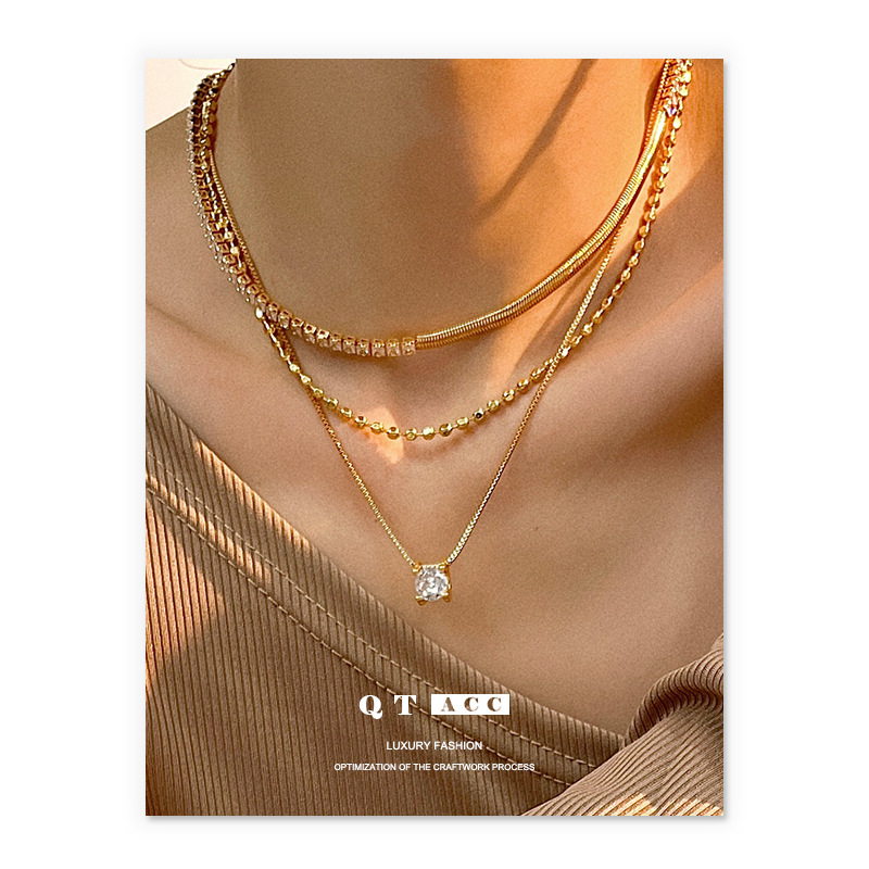 Luz lujosa moda transfronteriza clásica alta sensación universal collar de zircon nicho femenino exquisito no desvanecerse 25 años de ventas calientes image 4