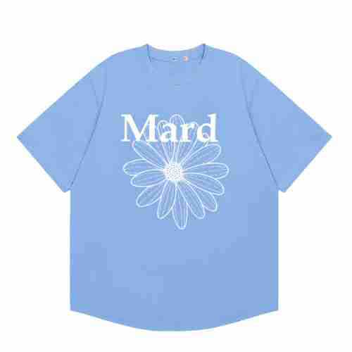 韓国マルディトレンディな半袖フラワープリントゴールドハイシルバー夏ラウンドネック純綿ルーズTシャツトップトレンディ|undefined
