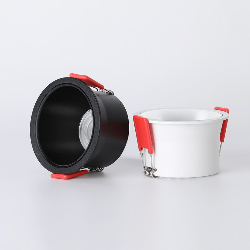 Embedded anti-glare LED ceiling light for home living room wall wash light cob narrow edge downlight high color rendering 7.5 holes