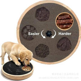 现货木质狗抓板圆形可旋转狗狗可隐藏零食盒宠物磨爪板指甲锉刮板