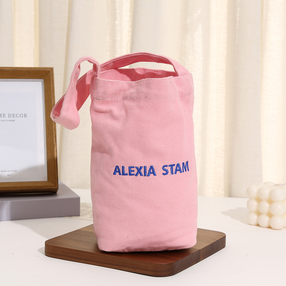 跨境新款帆布袋拼接手提袋印logo空白收纳袋购物袋帆布包现货批发