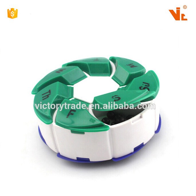 批发14个隔间2周旅行塑料药盒方便便携旅行药盒