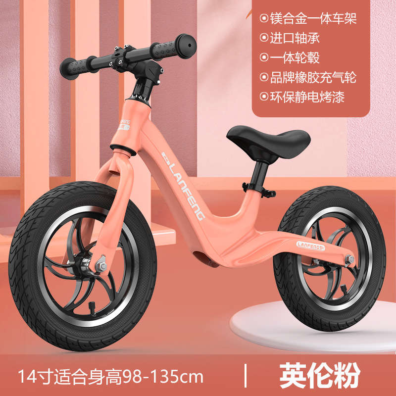 Coche de equilibrio para niños sin pedal 1-3-4 años coche deslizante 6 niñas 2 bebé coche deslizante de 12/14 pulgadas