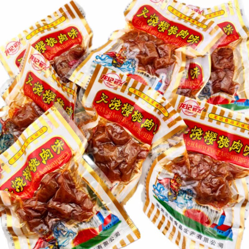 Cherry meat spicy strips Longji barbecued pork cherry meat spicy bean products vegetarian meat after 8090 nostalgic spicy strips snacks Cherry meat spicy strips Longji barbecued pork cherry meat spicy bean products vegetarian meat after 8090 nostalgic spicy strips snacks