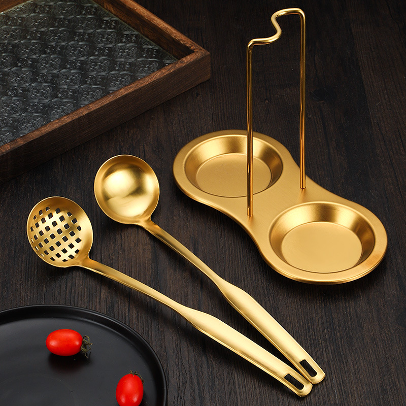 스테인레스 스틸 골든 남성 스푼 랙 체인 핫 팟 샵 스프 스푼 콜더 랙 식기 저장 랙 수프 쉘 랙 스프 스푼 스푼 랙