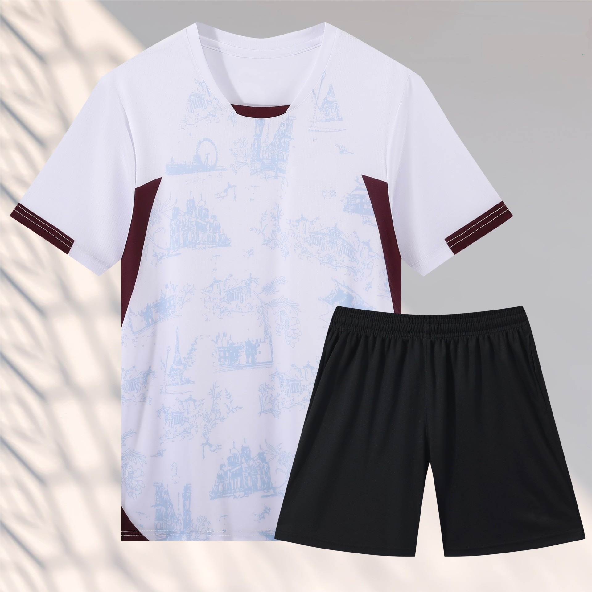 Unisex Suit Tennis Wear Running Short-Sleeved Volleyball Wear Quick-Drying Table Tennis Jersey Badminton Sportswear