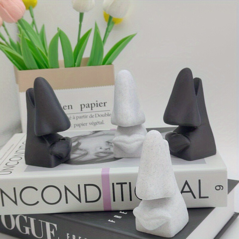 3D Printed Abstract Nose and Mouth Mini Glasses Holder Table Decoration Bedside Table Glasses Display Accessories
