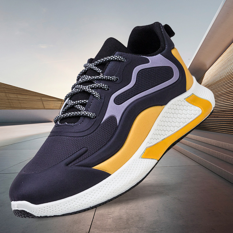 跨境男鞋2023春季新款韓版休閒鞋舒適透氣跑步鞋時尚運動男鞋