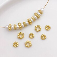 14K����ɫ�Ƕ�ʯ�ʹ��黨����С�U���ֹ�diy������Ʒ����