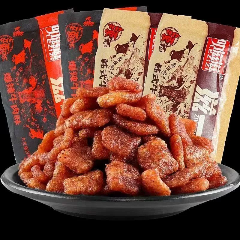 Корейский снек с грибами и вкусом говядины, соевое вегетарианское мясо, говядина, ностальгический снек