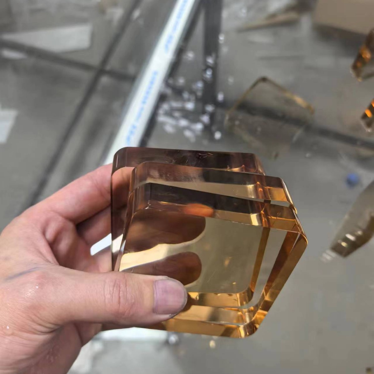 亚克力染色任何颜色深浅可随意调蓝色红色紫色金色渐变