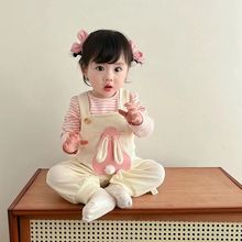婴儿衣服女宝宝秋装连体背带裤超萌两件套装春秋连体衣秋套服