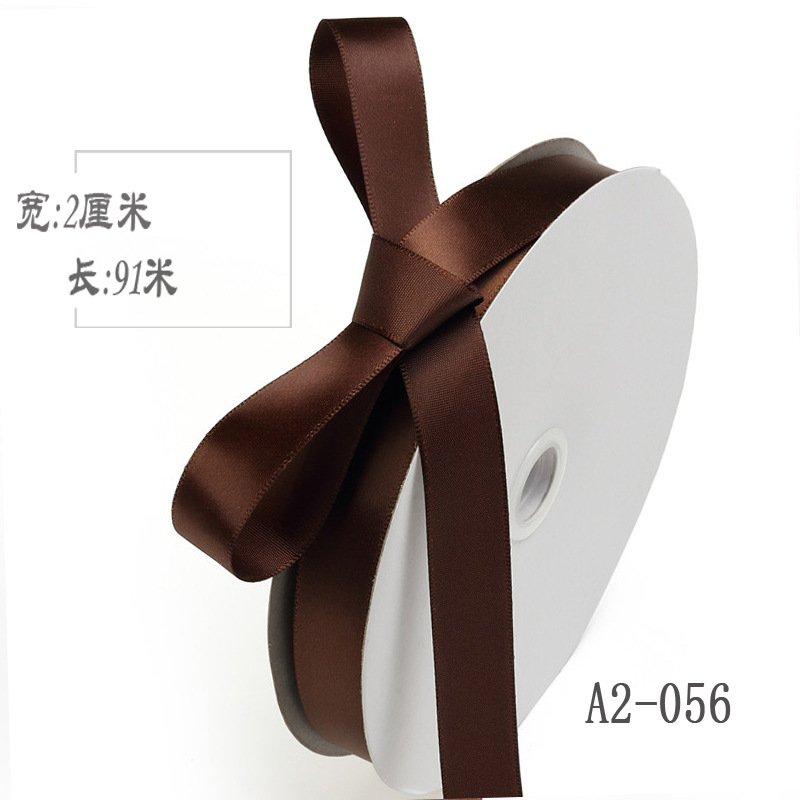 2cm de doble cara cinta de poliéster arco DIY cinta de la boda fresco ramo de frutas caja de regalo embalaje color ropa de satén