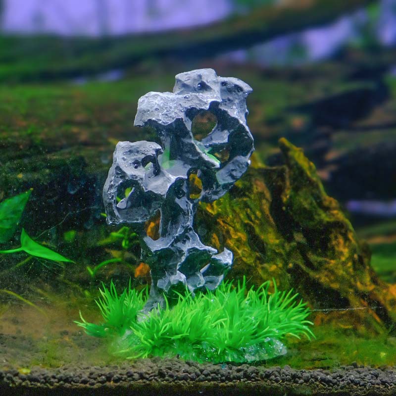 Stream piedra rocalla decoración evitación cueva decoración resina acuario conjunto acuario pecera piedra de simulación de paisajismo